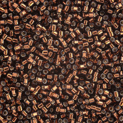 DB10 0150 Miyuki Delica  5.2g Vial Brown Silver Lined sz 10