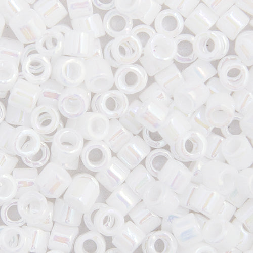 DB10 0202 Miyuki Delica 15.2g Vial White Pearl Opaque AB  sz 10
