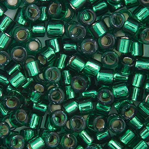 DB10 0605 Miyuki Delica  5.2g Vial Emerald Silver Lined-Dyed sz 10