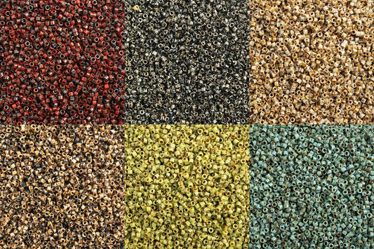 DB11BB 02 MIYUKI DELICA BEAD BUNDLE 'OPAQUE PICASSO'