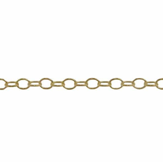 14KT Gold filled unfinished Cable chain, 1.7mm width.
