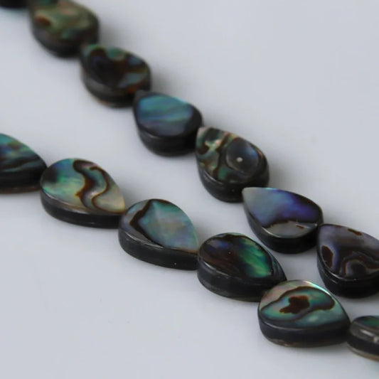 LL08-96488 Abalone Flat Teardrop 8x12mm