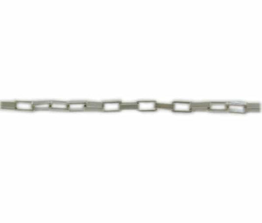 925SSB088 Sterling silver, rectangular link (2.2×1.2mm width x 0 .4mm thickness) unfinished chain.