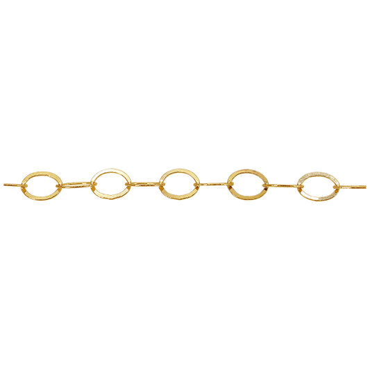 14KT Gold filled unfinished flat oval chain, 2.86mm width.