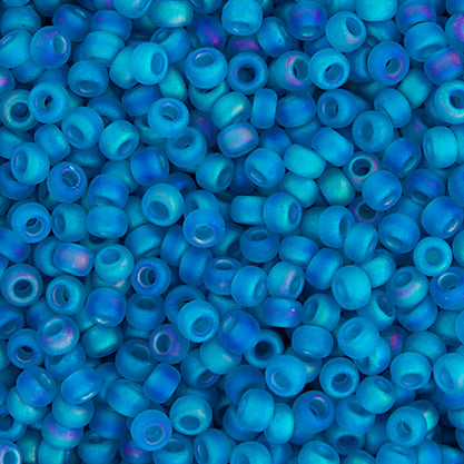 SB11 0149FRB Miyuki Seed Bead 11 apx.22g Capri Blue Transparent AB Matte