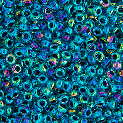 SB11 0339 Miyuki Seed Bead 11 apx.22g Blue AB Lined-Dyed