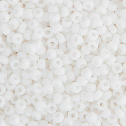 SB11 0402 Miyuki Seed Bead SZ 11 Chalk White Opaque