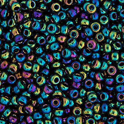 SB11 0455 Miyuki Seed Bead 11 apx.22g Variegated Iris Metallic