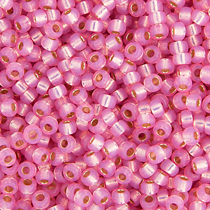 SB11 0555 Miyuki Seed Bead 11apx.22g Lt.Rose Silver Lined Opal Dyed Alabaster
