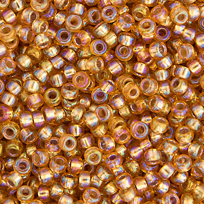 SB11 1004 Miyuki Seed Bead 11 apx.22g Dark Gold Silver Lined AB