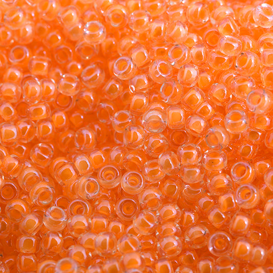 SB11 4298 Miyuki Seed Bead sz 11 Orange Luminous Neon Color Lined