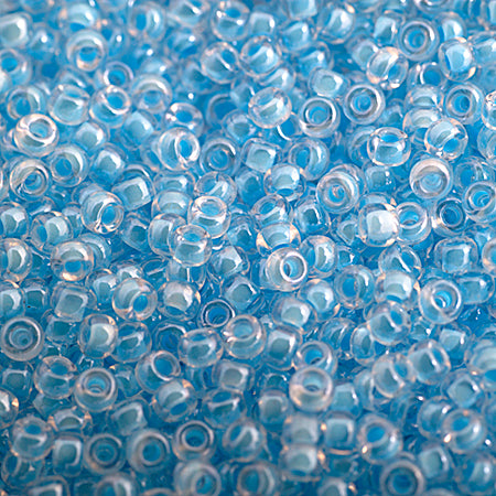 SB11 4300 Miyuki Seed Bead sz 11 Light Blue Luminous Neon Color Lined