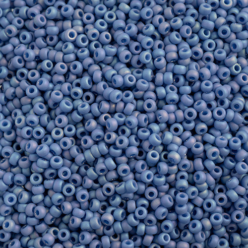 SB11 4704 Miyuki Seed Bead 11 apx 22g Frosted Glazed Rainbow Blue Sapphire Matte AB