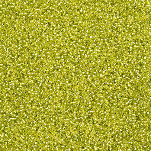 SB15 0014 Miyuki Seed Bead sz 15 Chartreuse Silver Lined