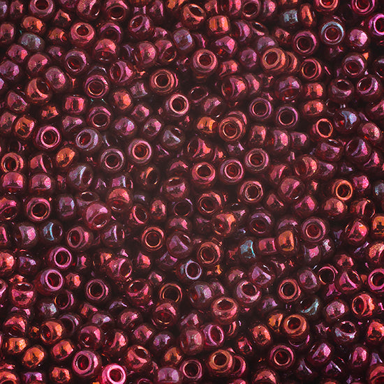 SB15 0315 Miyuki Seed Bead sz 15 Burgundy Gold Luster