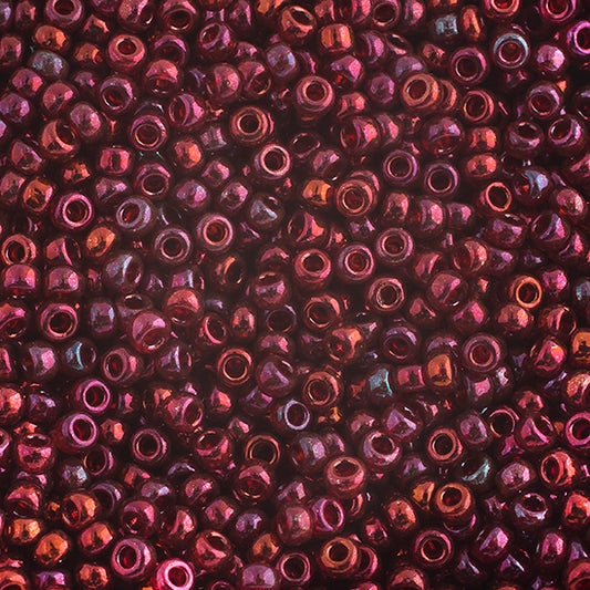 SB15 0315 Miyuki Seed Bead sz 15 Burgundy Gold Luster