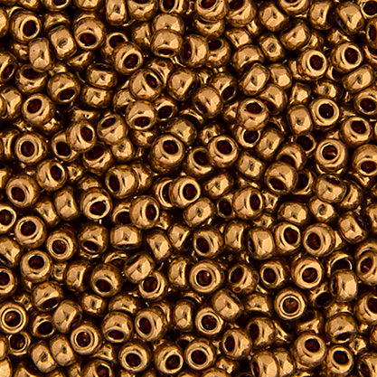 SB15 0457L Miyuki Seed Bead SZ 15 Lt. Bronze Opaque Metallic
