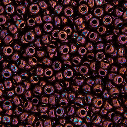 SB15 0460 Miyuki Seed Bead sz 15 Raspberry Opaque Metallic