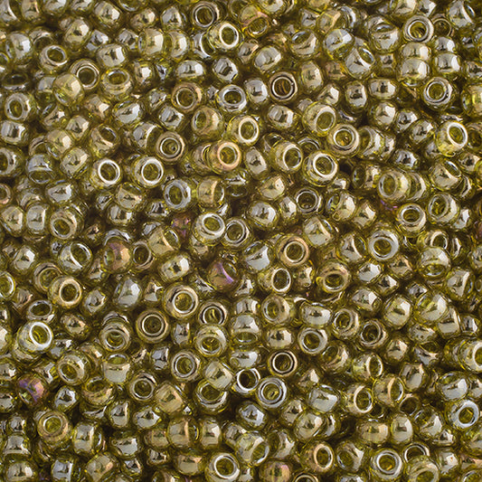 SB15 1889 Miyuki Seed Bead sz 15 Transparent Golden Olive Luster