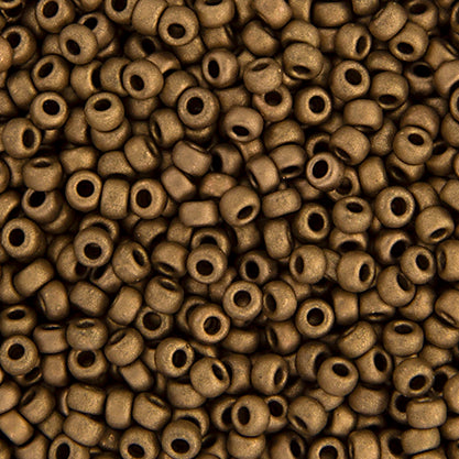 SB15 2006 Miyuki Seed Bead sz 15 Dark Bronze Matte Metallic