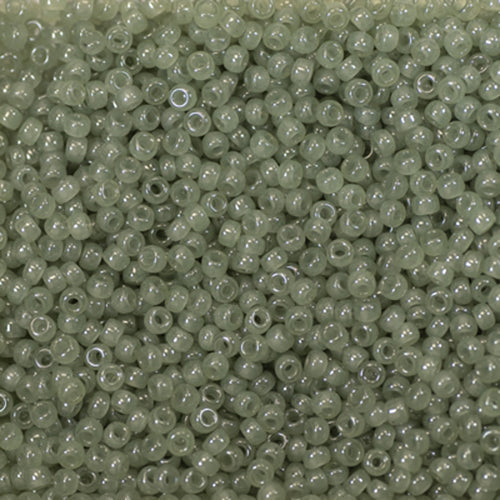 SB15 2375 Miyuki Seed Bead sz 15 Dark Sea Green Opaque