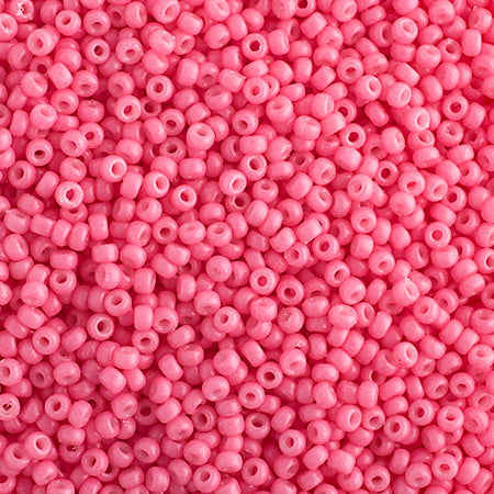 SB15 4467 Miyuki Seed Bead SZ 15 Bubble Gum Pink Opaque Duracoat