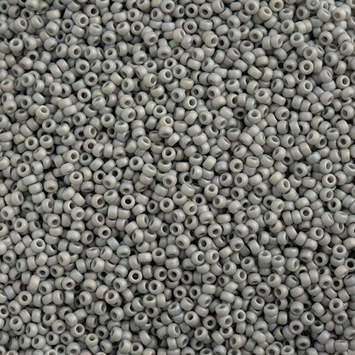 SB15 4705 Miyuki Seed Bead sz 15 Frosted Glazed  Rainbow Grey Matte AB