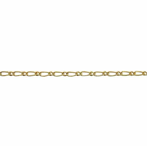 14KT Gold filled unfinished 1 plus 1 Figure chain, 1.5mm width.